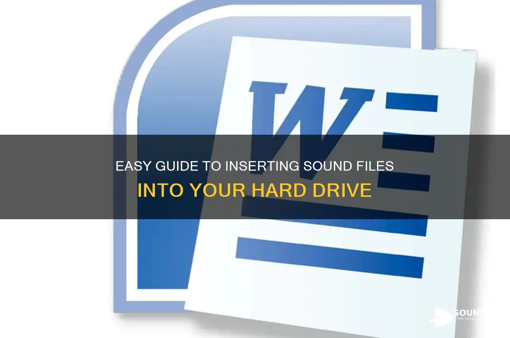how to insert a sound file into hard drive