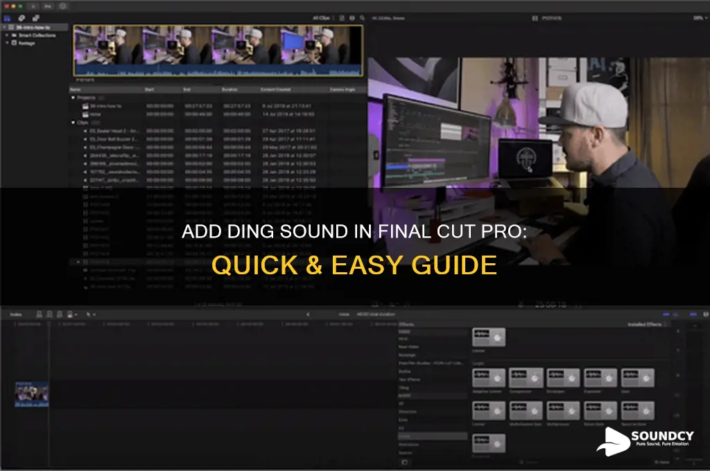 how to insert ding sound in final cut pro