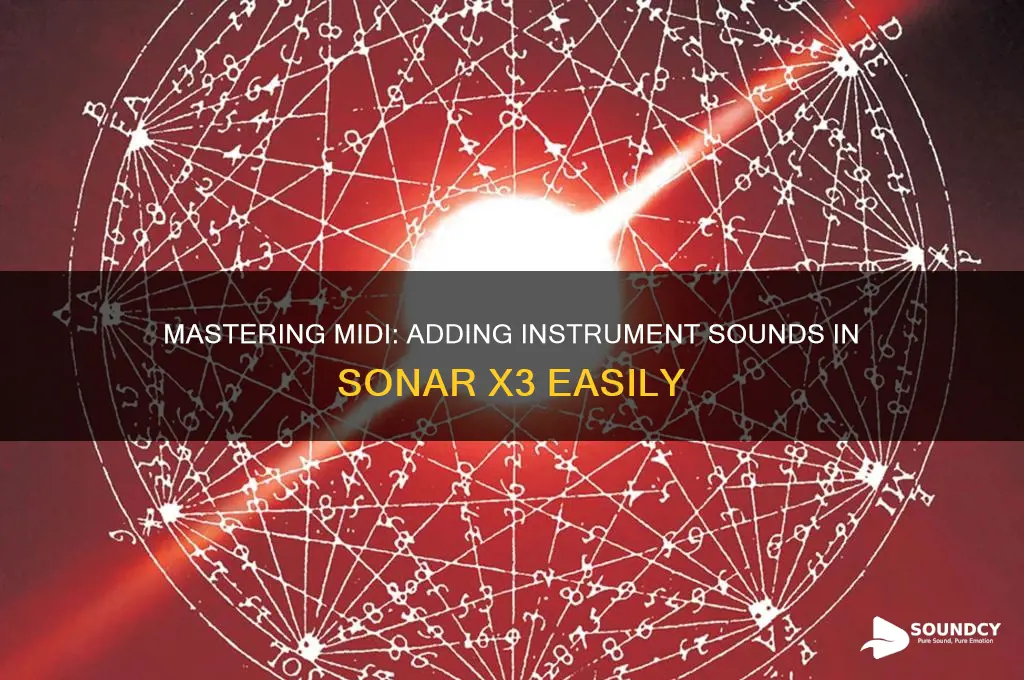 how to insert instrument sound midi on sonar x3