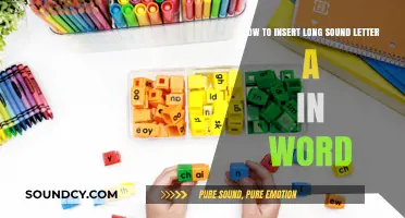 Mastering Word: Inserting the Long Sound Letter 'A' Effortlessly