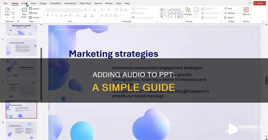 how to insert sound in ppt