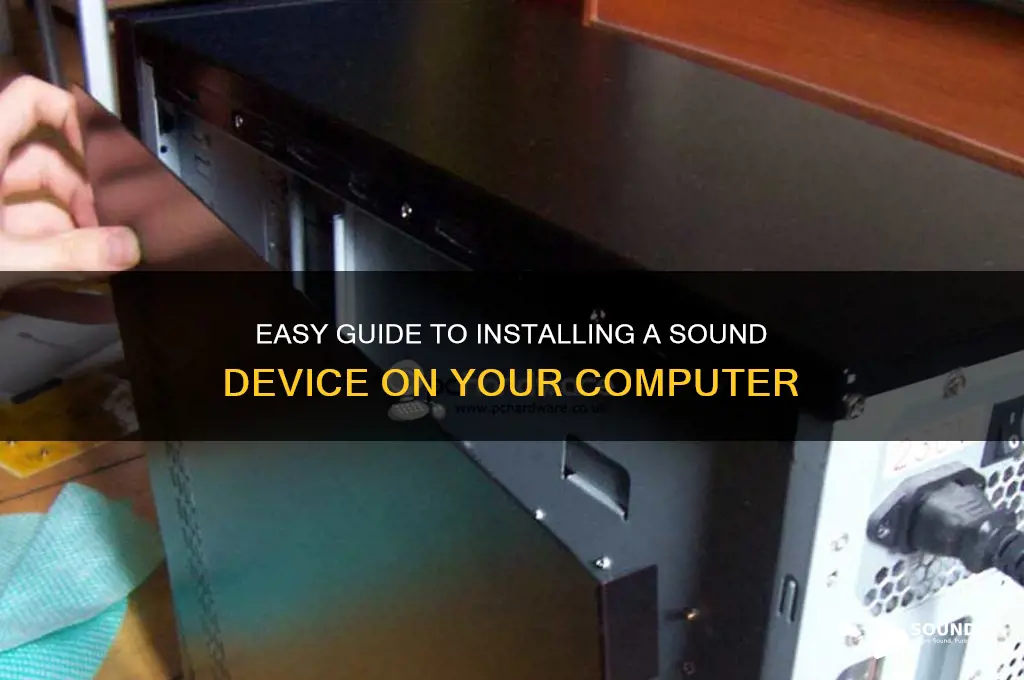 how to install a sound device on my computer