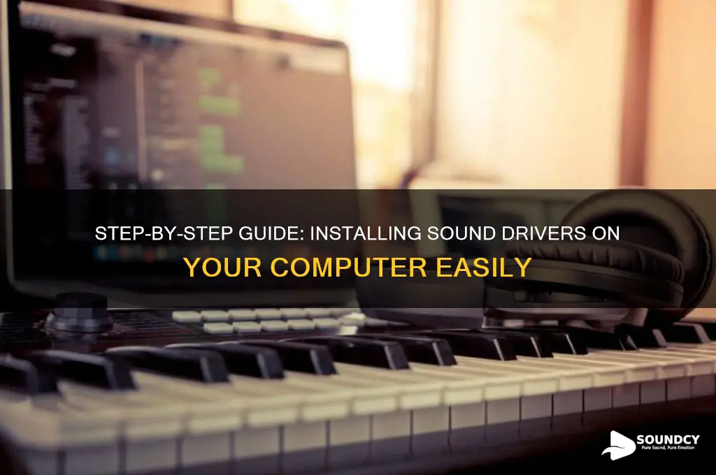 how to install a sound driver on my computer