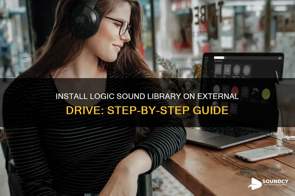 how to install logic sound library on external drive