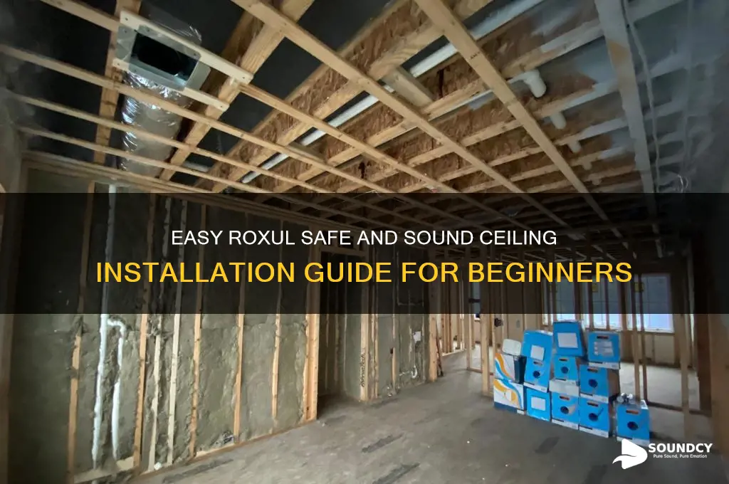 how to install roxul safe and sound in ceiling