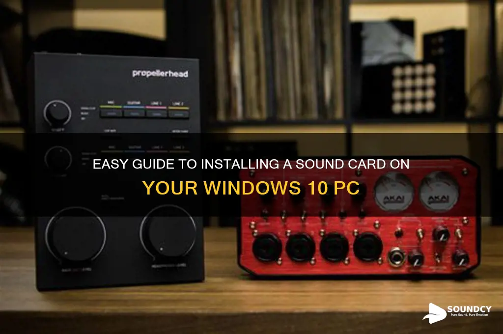 how to install sound card for win 10 pc