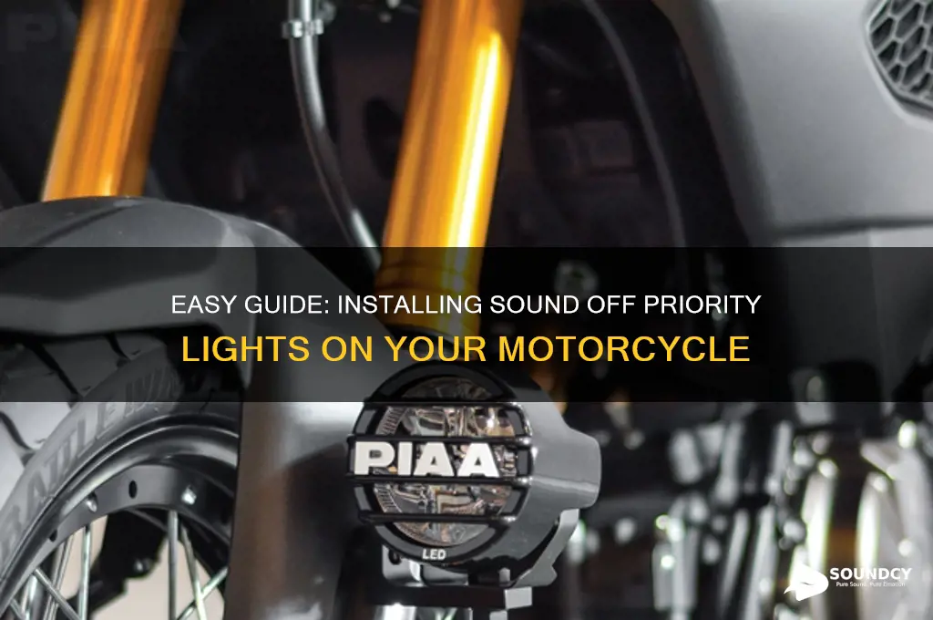 how to install sound off priority lights on motorcycle