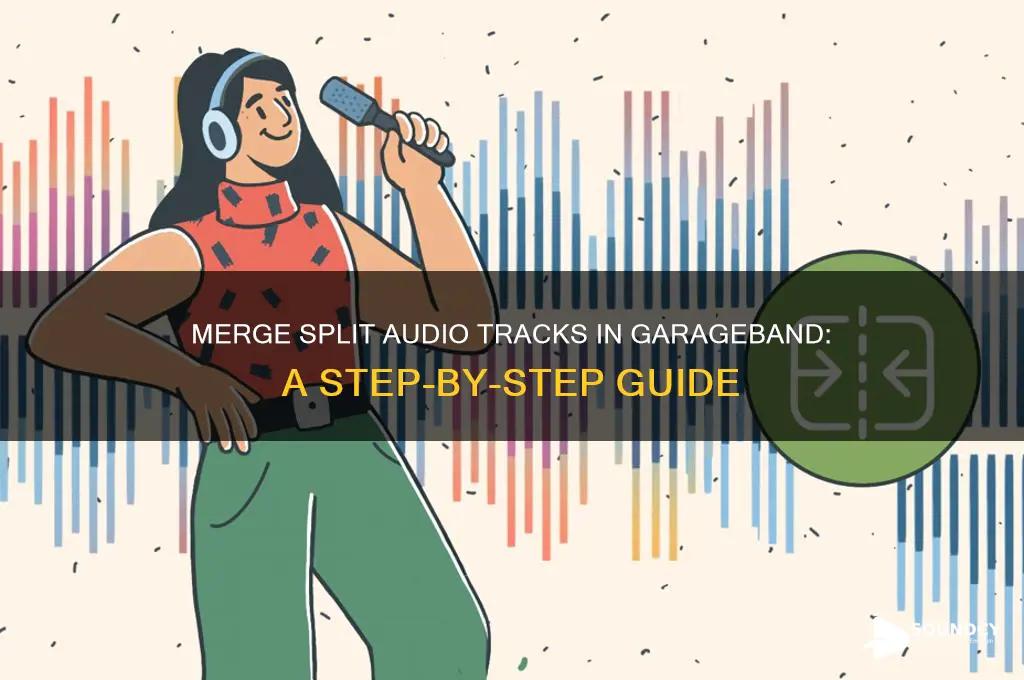 how to join two split sound tracks on garageband