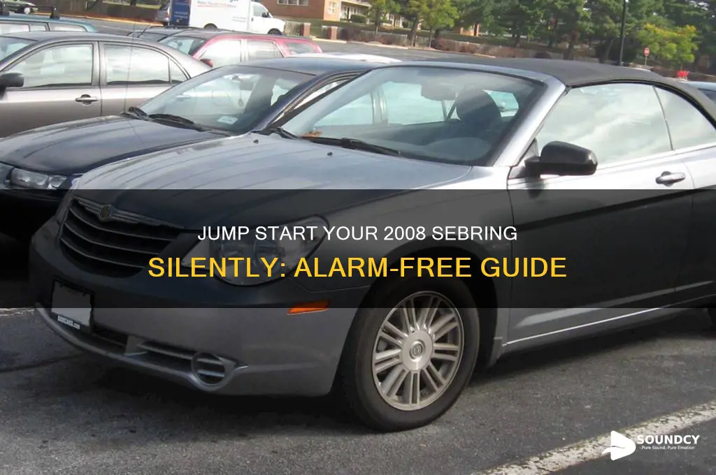 how to jump start 2008 sebring without sounding alarm