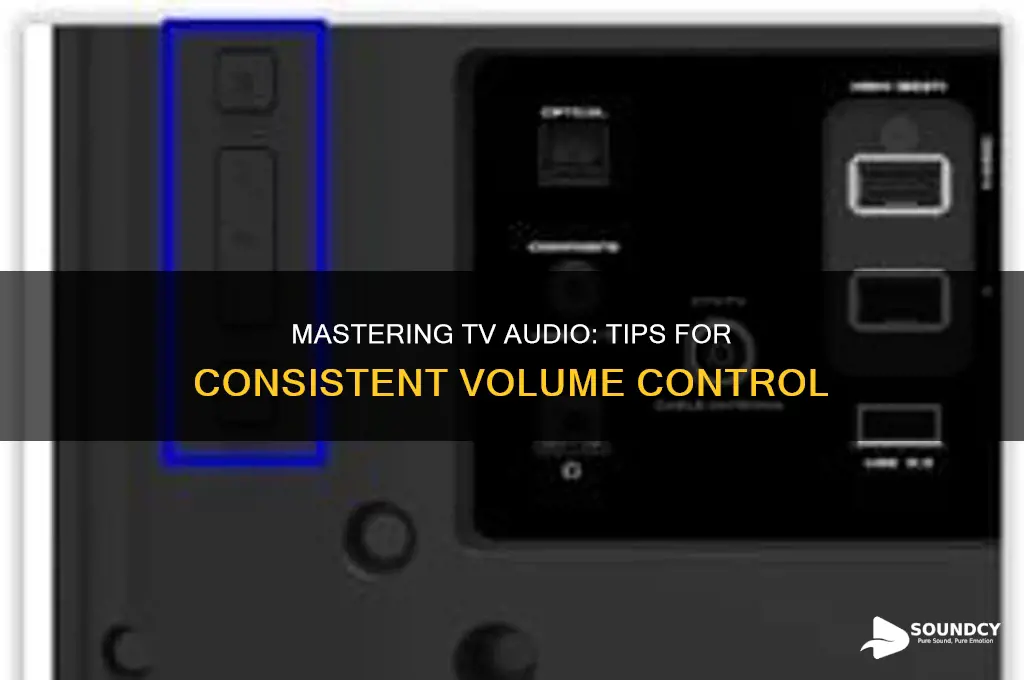 how to keep a level sound on a tv