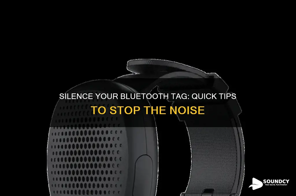 how to keep my bluetooth tag from making sound