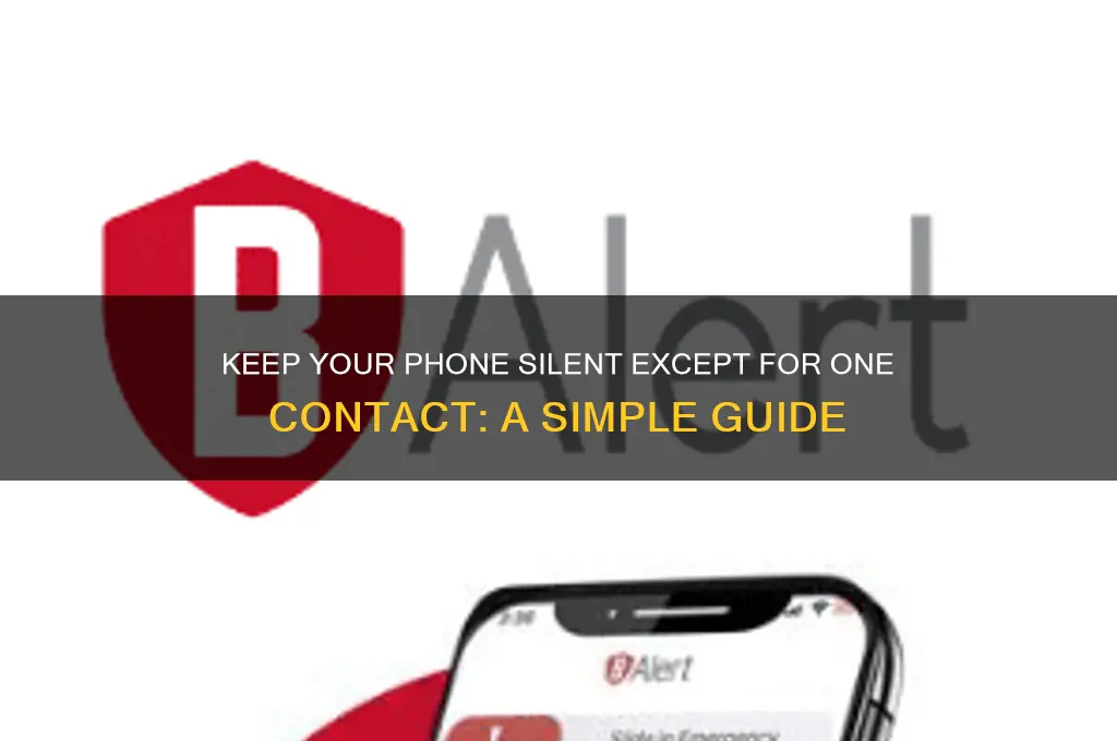 how to keep phone in sound for one contact