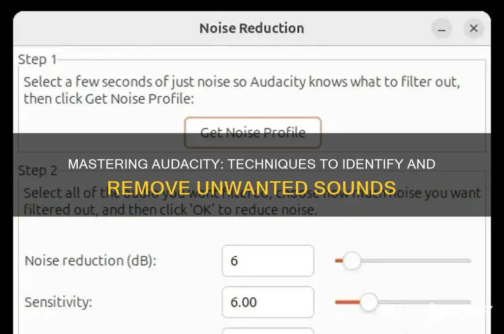 how to learn sounds to eliminate them in audacity