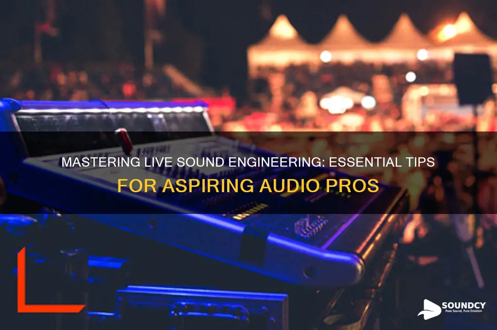 how to learn to be a live sound engineer