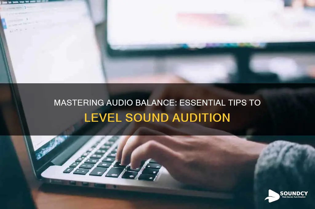 how to level sound audition