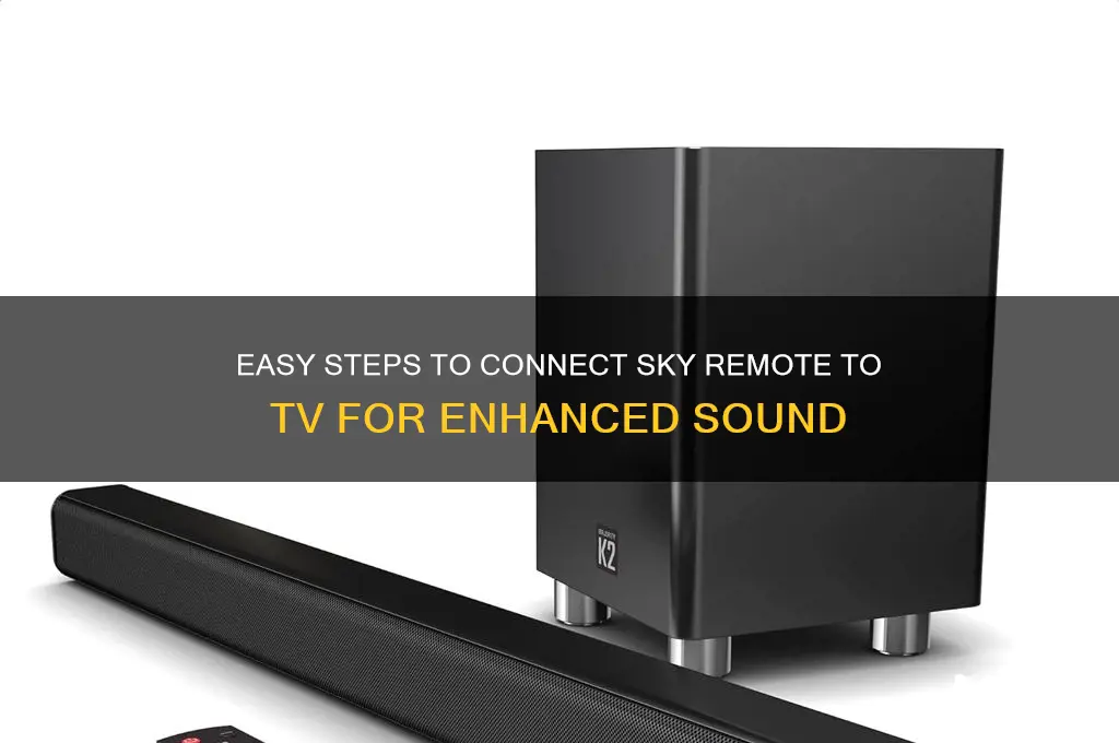 how to link sky remote to tv for sound