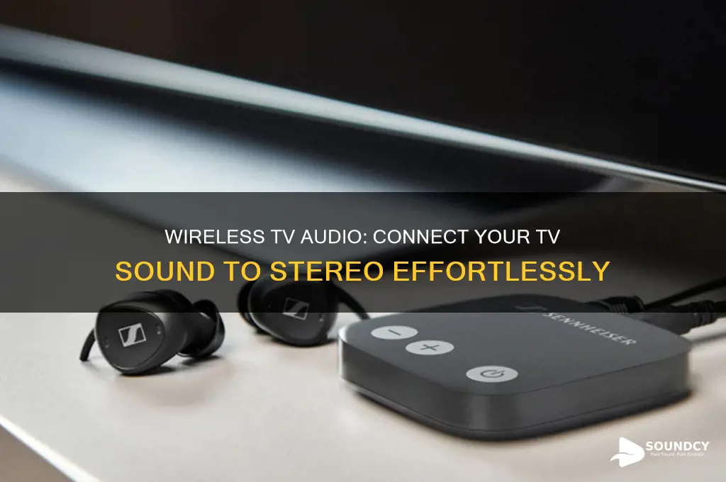 how to link tv sound to stereo without wires