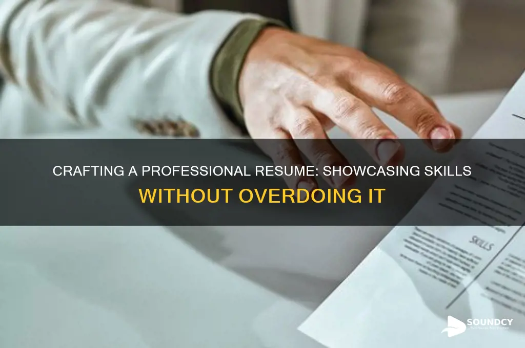 how to list skills on resume without sounding cheesy