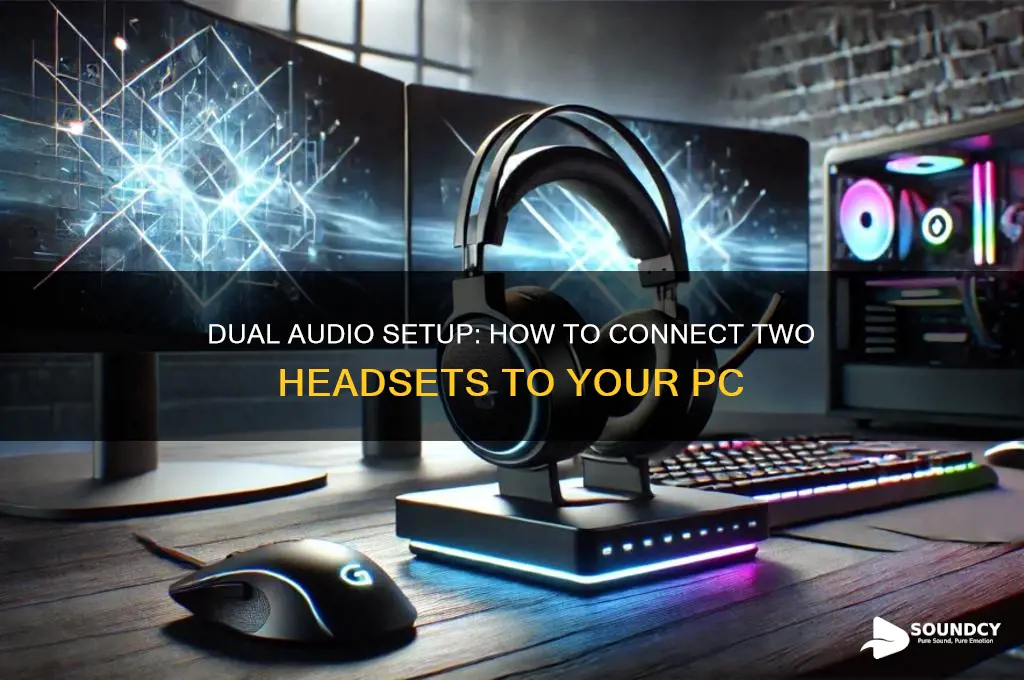 how to listen to sound on two headsets pc