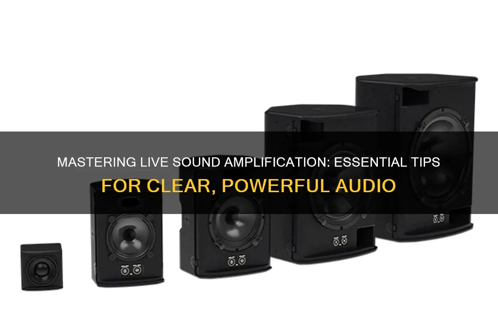 how to live sound amplifier