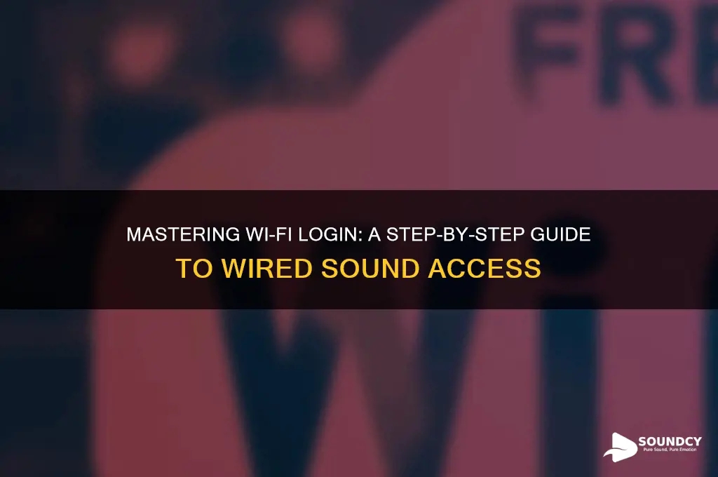 how to login on wi r e d sound