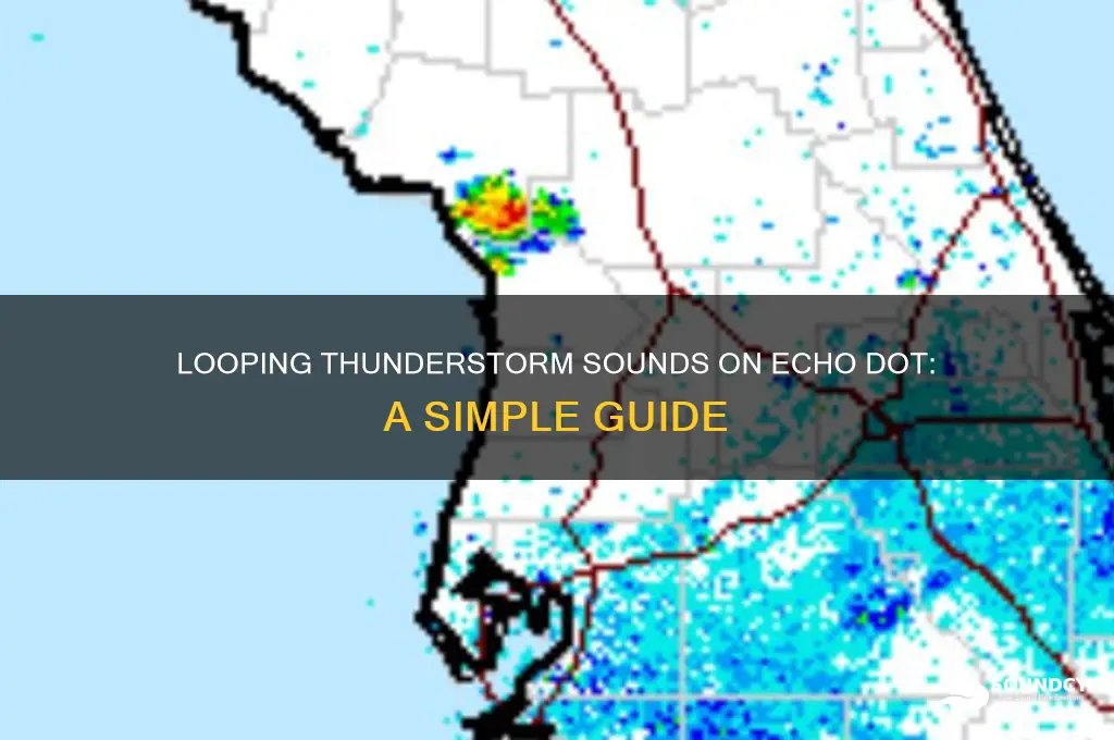 how to loop thunder storm sounds on ech dot