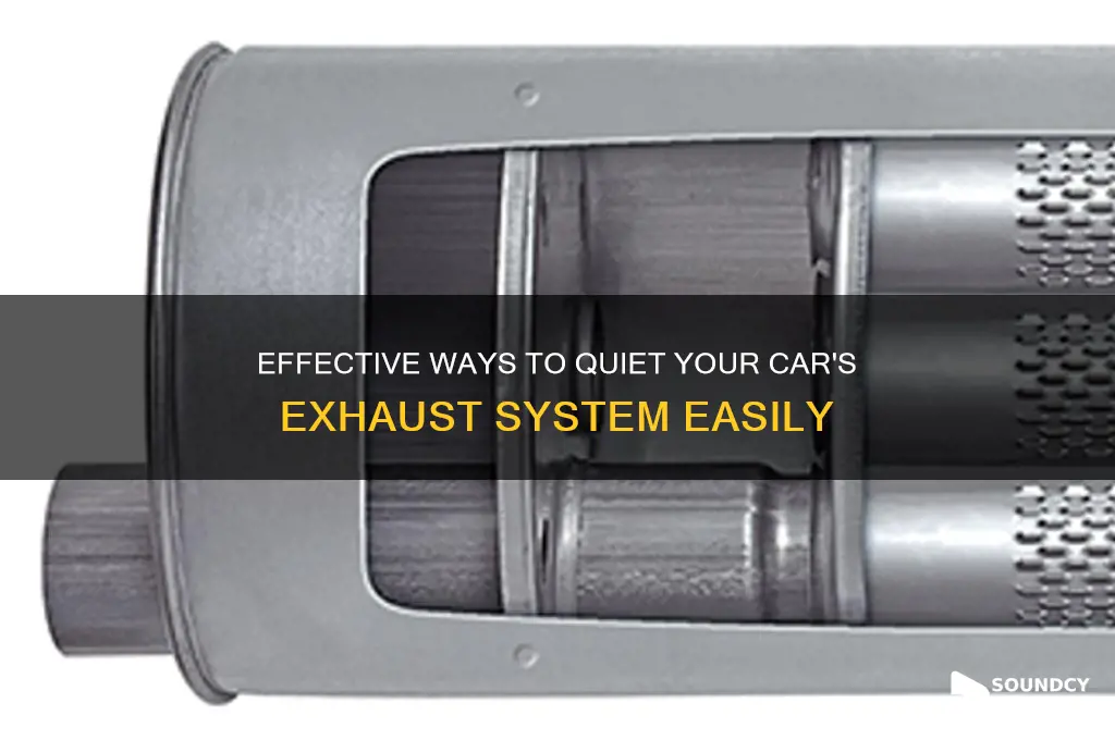 how to lower exhaust sound