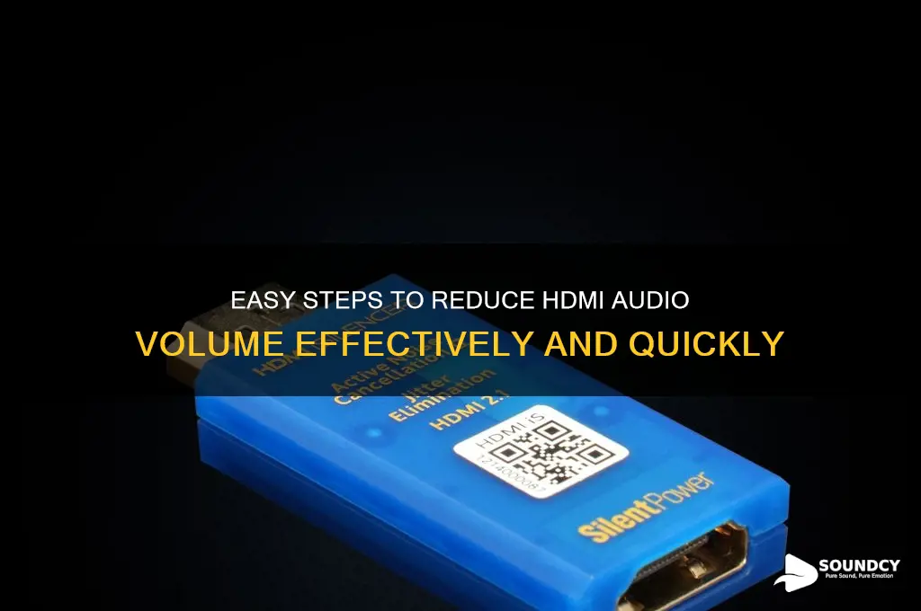 how to lower hdmi sound