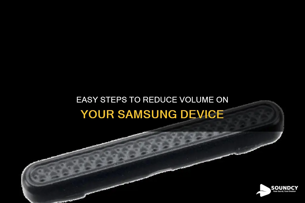 how to lower samsung sound