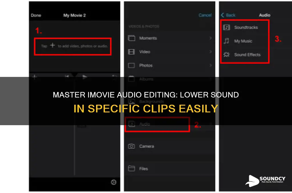 how to lower sound in some clips in imovie