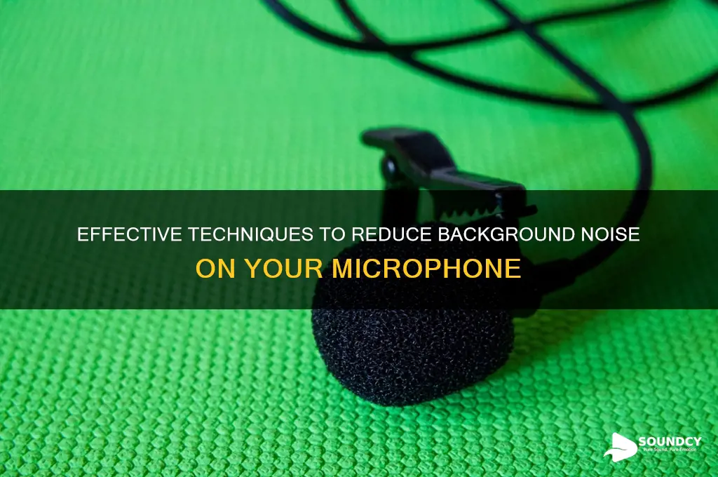 how to lower the background sounds on your mic