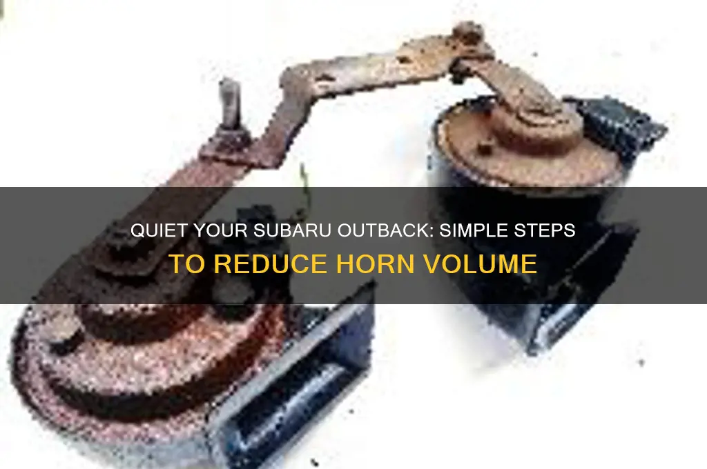 how to lower the horn sound on subaru outback