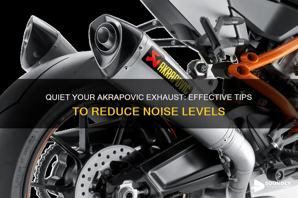how to lower the sound of my akropovic exhaust