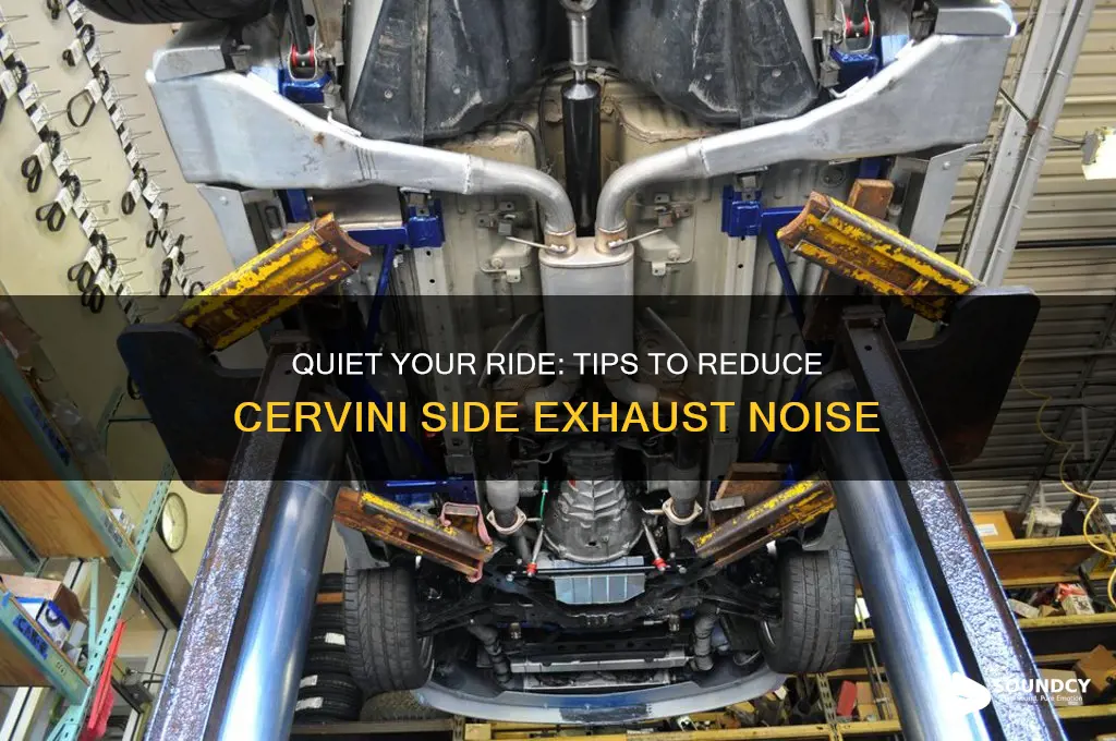 how to lower the sound on cervini side exhaust