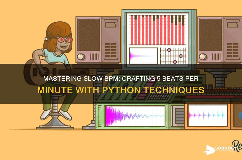 how to make 5 beats per minute sound pytho