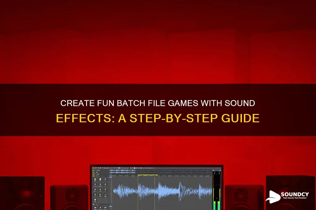 how to make a batch file game with sound