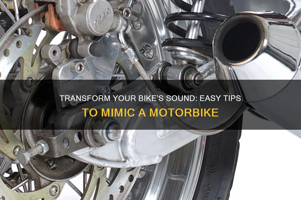 how to make a bike sound like a motorbike