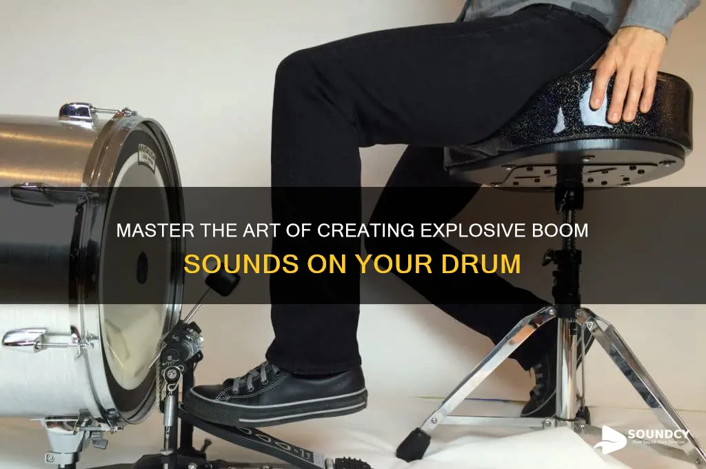 how to make a boom sound with a drum