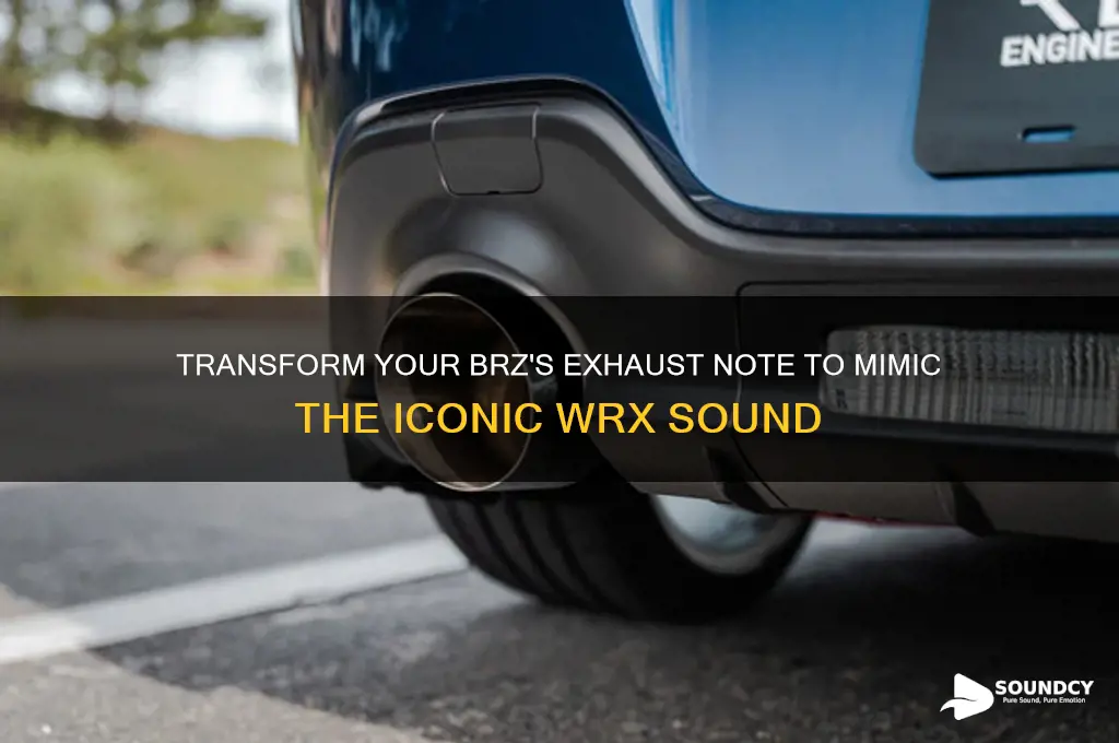 how to make a brz sound like a wrx