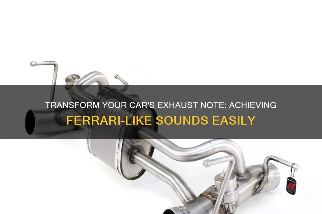 how to make a car sound like a ferrari