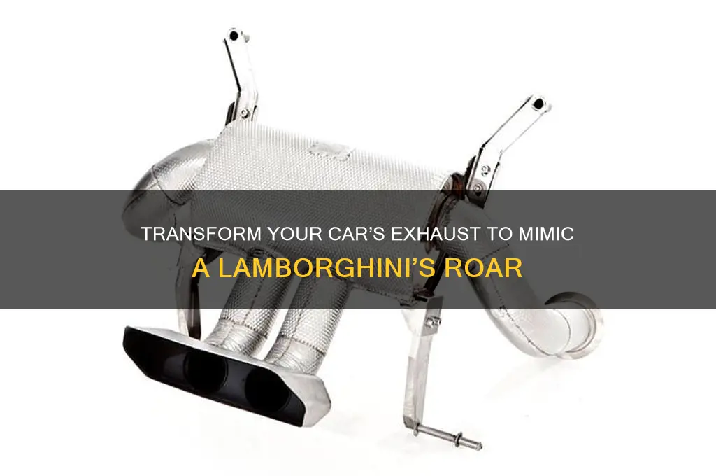 how to make a car sound like a lamborghini