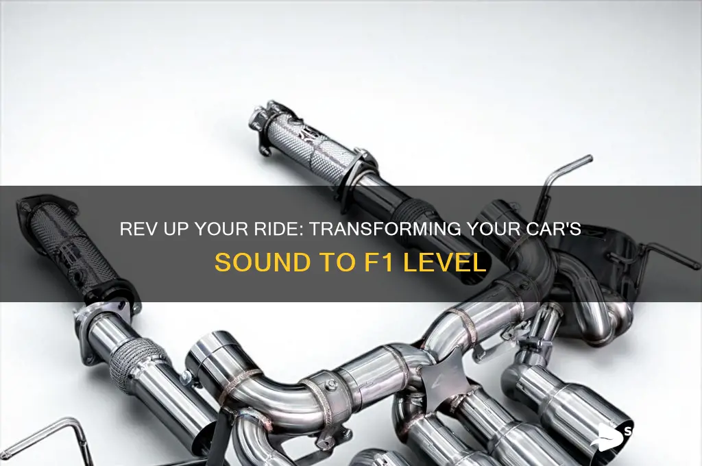 how to make a car sound like an f1