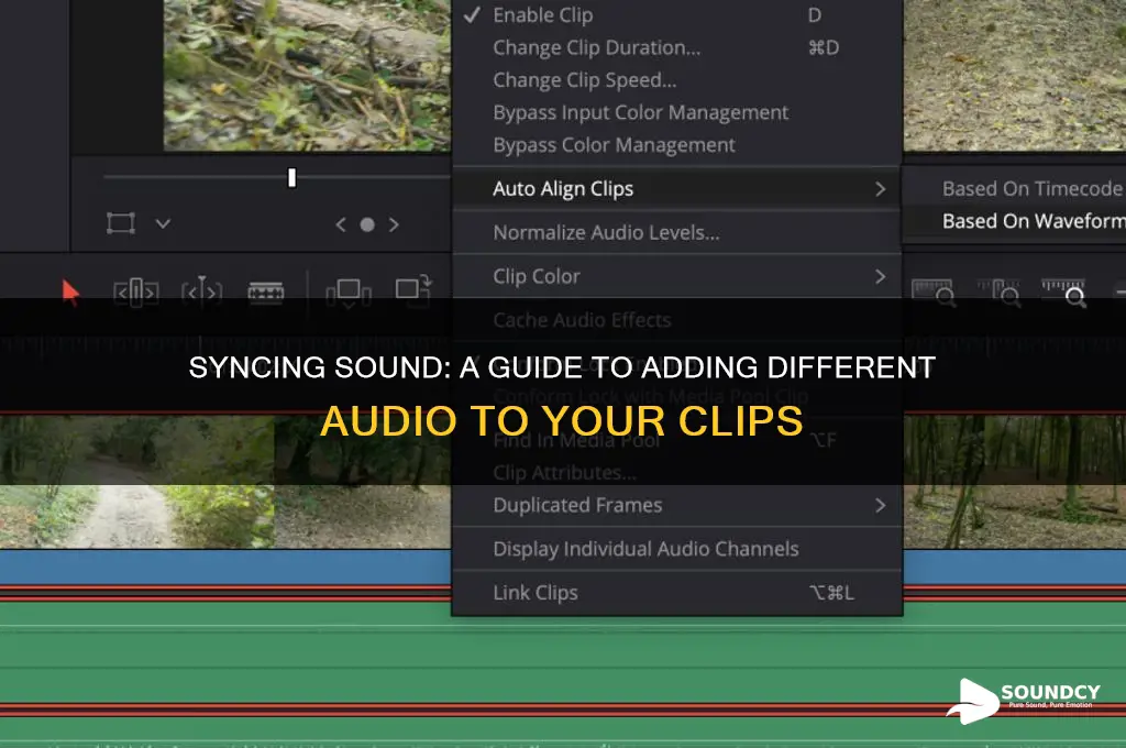 how to make a clip with a diferent sound