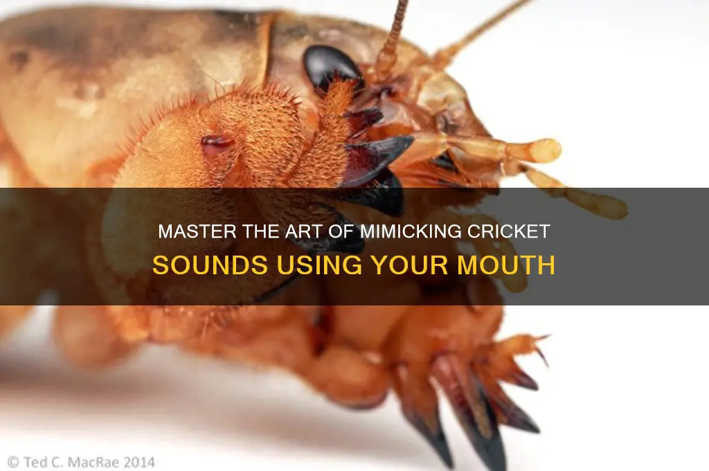 how to make a cricket sound with your mouth