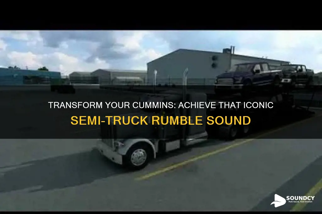how to make a cummins sound like a semi