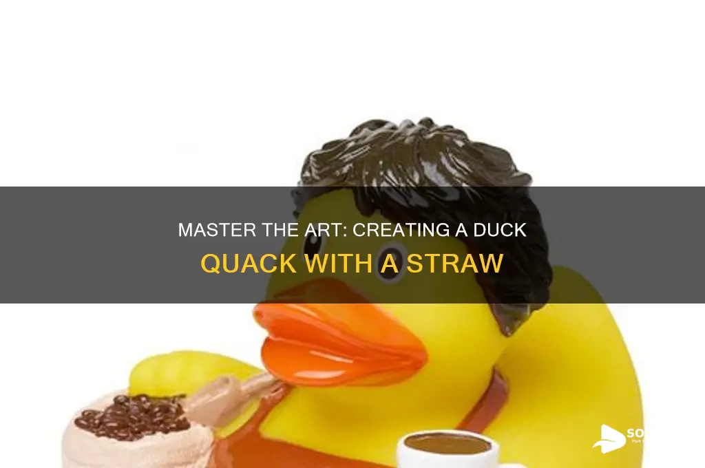 how to make a duck sound with a straw