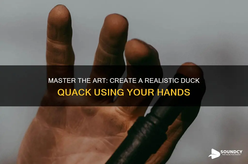 how to make a duck sound with your hands