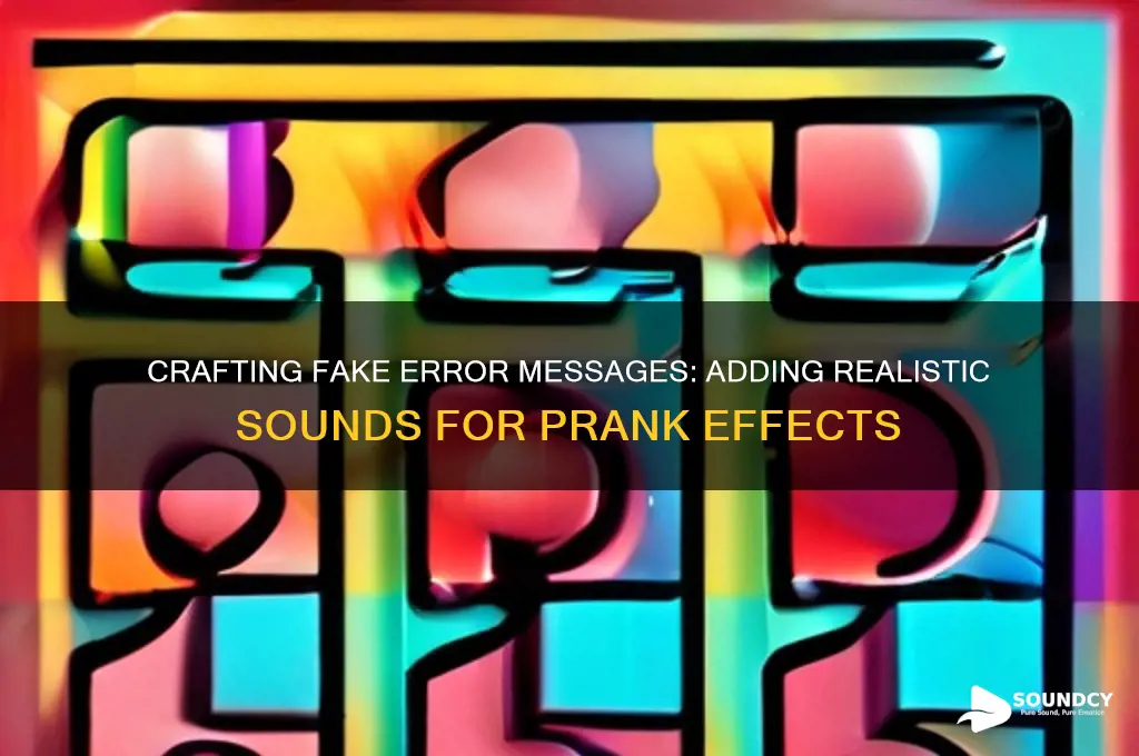 how to make a fake error message with sounds