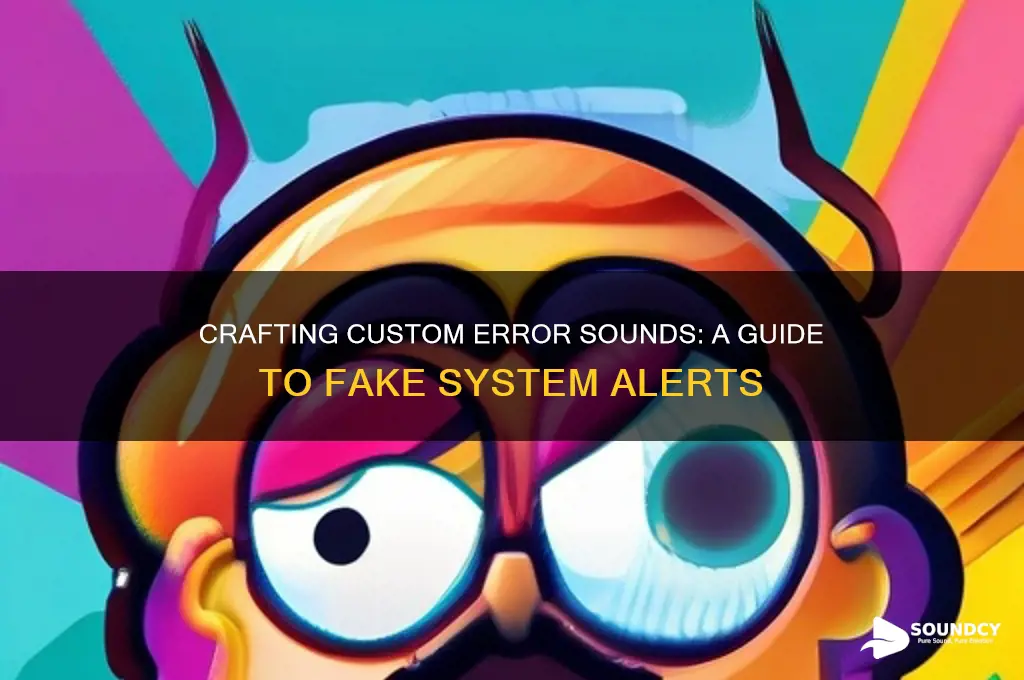 how to make a fake error with custon sound