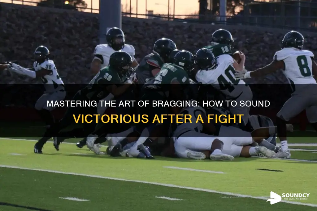 how to make a fight sound like you won